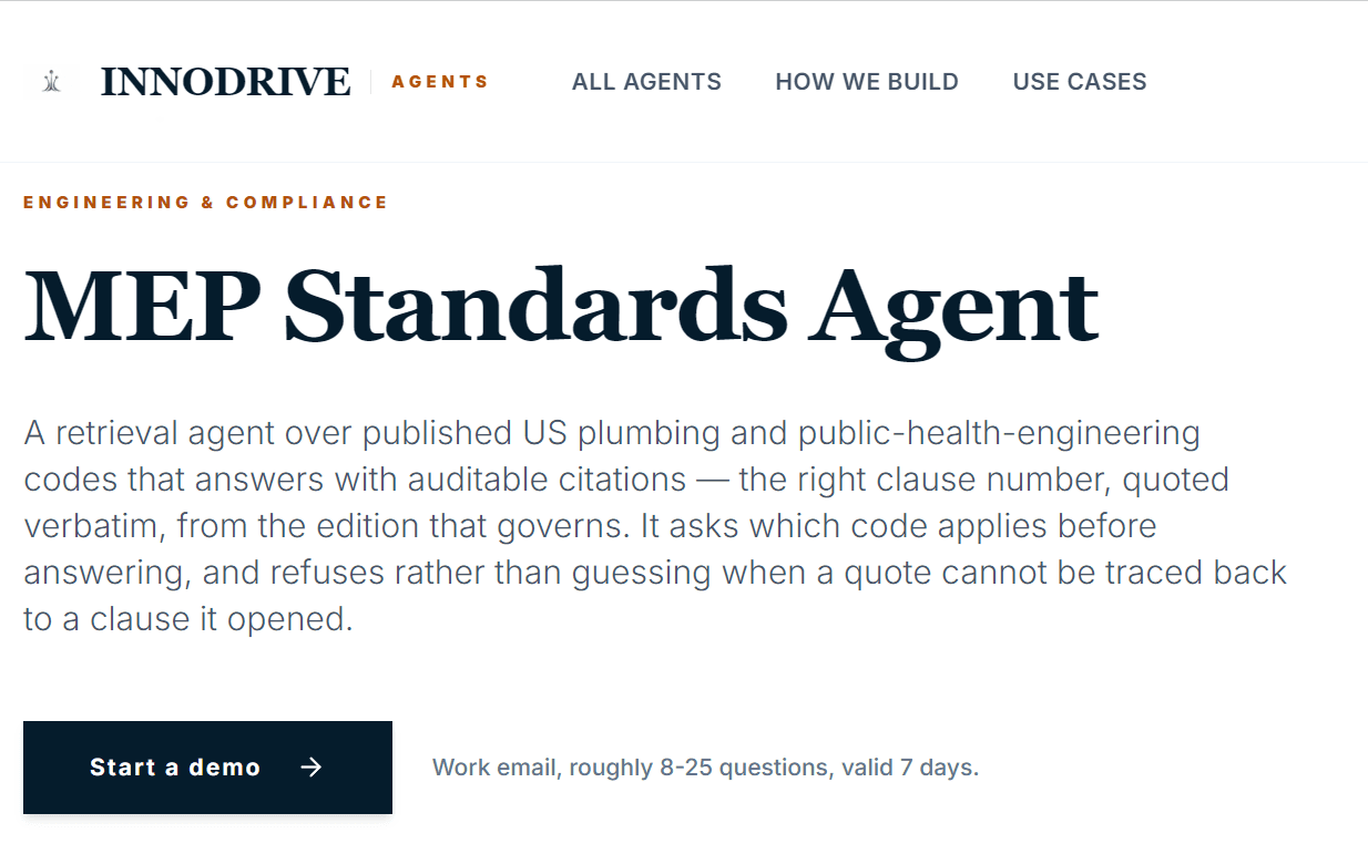 MEP Standards Agent: output